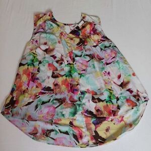 Violet & Claire Sz 3X Multicolor Floral Tank Top